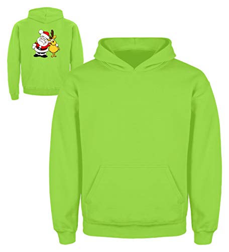 Sweat à capuche enfant imprimé père Noël coton polyester