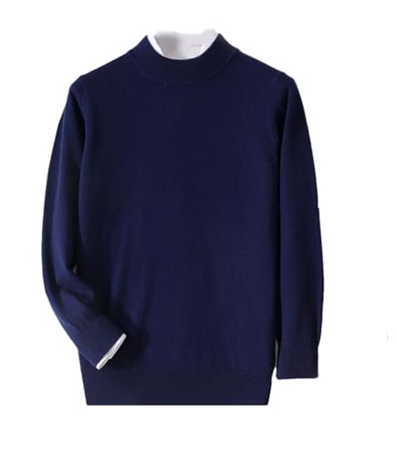 Men's Solid Color Casual Wool Sweater Outdoor Loose Large Size Knitted Pullover Long-Sleeved Top