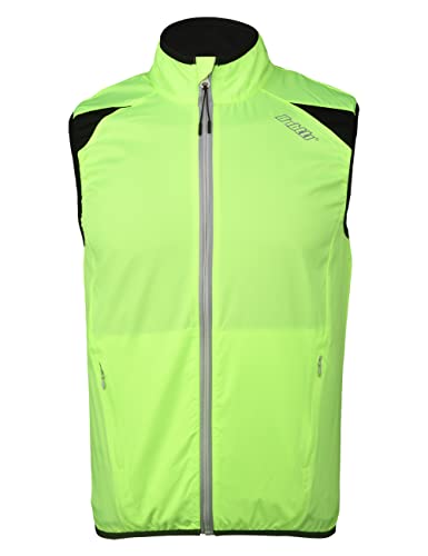 Bpbtti Men's Cycling Running Vest Sleeveless Windbreakers With Two Side Pockets(Neno Yellow, Medium) #TOP1