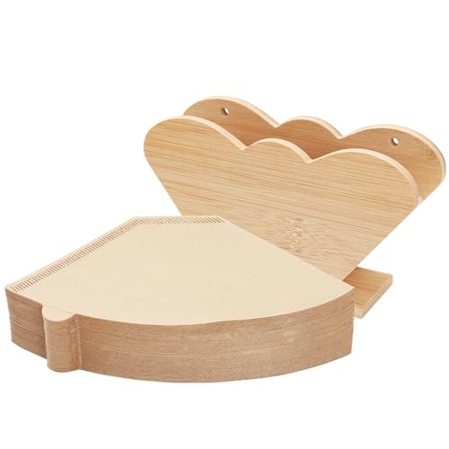 110 Count #4 Cone Coffee Filters and Holder Set, Fits 8-12 Cup, Tear-Resistant Seams, Unbleached