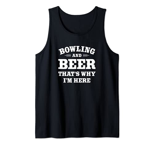 Funny Bowler and Beer Bebeders Cita: Bolos y cerveza Camiseta sin Mangas