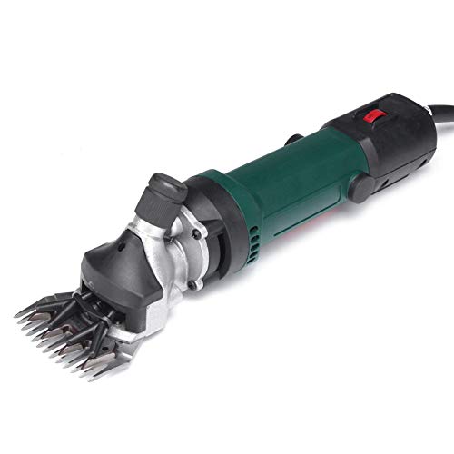 FNZKT Professional Heavy Duty Electric Sheep Shearing Machine Clippers,690W & 6 Speeds Adjustable Sheep Shears Grooming Supplies for Shaving Fur Wool in Livestock,UK Plug and Free Suitcase,Green