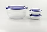 Original Tupperware TUPPERWARE Tafelperle 6,0 L+ (2) 275 ml mittelblau OHNE RAND Classic Royal