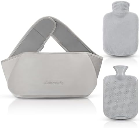 Bouillotte Ceinture Câlin Gris - Noyaux De Cerise Naturels, Ajustable Pour Ventre Bébé Ou Adulte, Micro-ondes/Four/Congélateur
