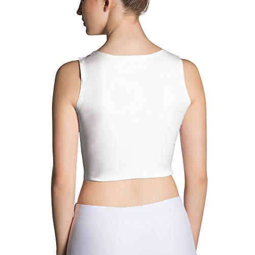 Crop top tennis noir à col rond disponible pour le sport de raquette