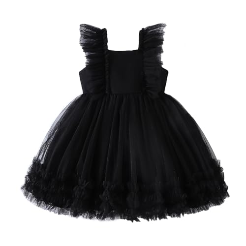 Girls Tutu Ruffle Dress Tulle Flower Girl Dresses Birthday Princess Party Outfits Little Girls Summer Clothes 3-8Y