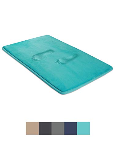 BIGFOOT Memory Foam Bath Mat 30 x 20 for Tub and Shower, Water