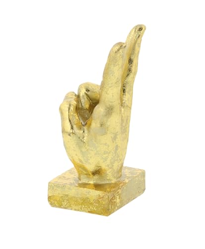 Set de 3 esculturas decorativas de manos doradas 7 pulg miniatura 4