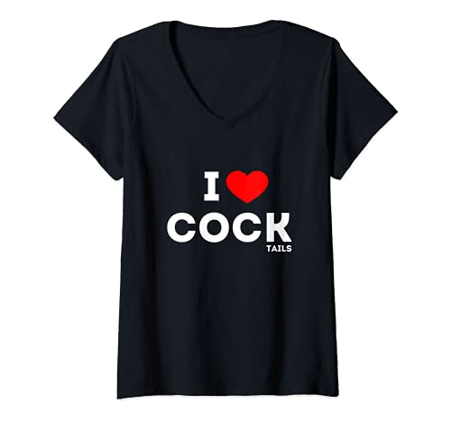 Mujer Funny I Love Cocktails Beber Pun Regalo Camiseta Cuello V