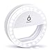 Selfie Ring Light with Rechargeable Battery - Adjustable Brightness with 36 LED - Portable Selfie Ring Circle for Selfies - Universal Phone Clip On - White