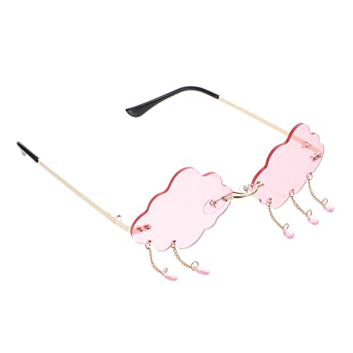 Holibanna Funny Cloud Sunglasses for Women Oversized Rimless Glasses for Girls Polarized Sunglasses Women's