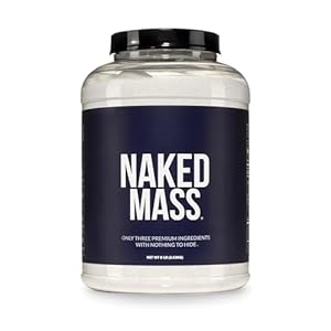 NAKED Mass – Natural Weight Gainer Protein Powder – 8 LB Bulk, NSF Certified, GMO Free, Gluten Free & Soy Free. No Artificial Ingredients – 1,250 Calories per Serving