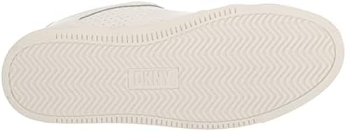 DKNY Women's Comfortable Chic Shoe Odlin Sneaker, WHT/Silver, 8 | Image 3