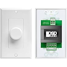 OSD Audio 70V Mono 25W in-Wall Volume Control Unique Thru-Put Easy Daisy Chain Install White, Almond, Bone MVC25