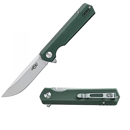 GANZO Firebird FH11S-GB Pocket Folding Knife D2 Steel Blade G10 Handle with Clip Hunting Fishing Camping Outdoor EDC Knife (Green)
