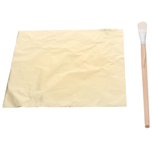 HAPINARY 14x14cm Imitation Gold Foil Sheets 100 Pack Art Supplies for DIY Projects Decorative Foil for Creative Decorations