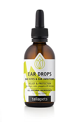 Teliapets Ear Drops for Pets – Natural Dog Ear Care Solution – Relieve Your Pet’s Ear Discomfort, Itching & Wax Built Up in Just One Week – 100% Natural, Tested Ear Relief Wash for Cats & Dogs Teliapets Ear Drops for Pets – Natural Dog Ear Care Solution – Relieve Your Pet’s Ear Discomfort, Itching & Wax Built Up in Just One Week – 100% Natural, Tested Ear Relief Wash for Cats & Dogs