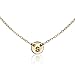 Initial Necklace, Tiny Gold Filled Simple Dainty 2 Hole Disc Stamped with a Letter, Small