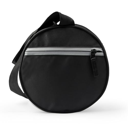 Image of WORLD STAR Trendy Gym Duffle Bag for Men & Women - Waterproof Sports Bag with Shoe Compartment & Adjustable Strap - Versatile Travel & Training Gear (Sleek Black)