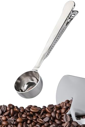 Busstier Mandallı Kahve Ölçü Kaşığı Paslanmaz Çelik Çok Fonksiyonlu Renkli Tasarım Kahve ve Çay İçin Pratik Ölçüm Kaşığı - Görsel 3