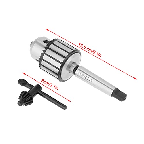 Key Type Drill Chuck, 1X Lathe Drill Chuck 1-13Mm Capacity Carbide Steel Mt2-B16 Arbor Key Type Drill Chuck Mini Lathe Tool For Centering Drilling Tapping Reaming Operation In Metal Wood #TOP3