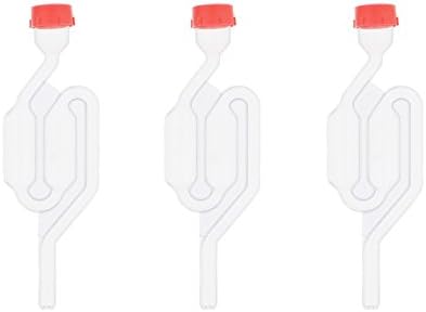 G Francis S-Shape Bubble Water Airlock Grommet 3-Pack Airlocks for Fermenting, Exhaust Seal Valves – Beer Wine Making Fermentation