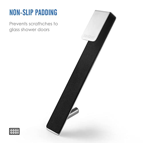 Simtive Extended (7-Inch) Over Door Hooks For Bathroom Frameless Glass Shower Door, Towel Hooks, 2-Pack, Silver #TOP2