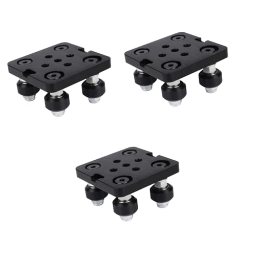 PartyKindom 3pcs European Aluminum Profile Pulley for Printer Build Gantry Plate Accessories Compatible Extrusion System
