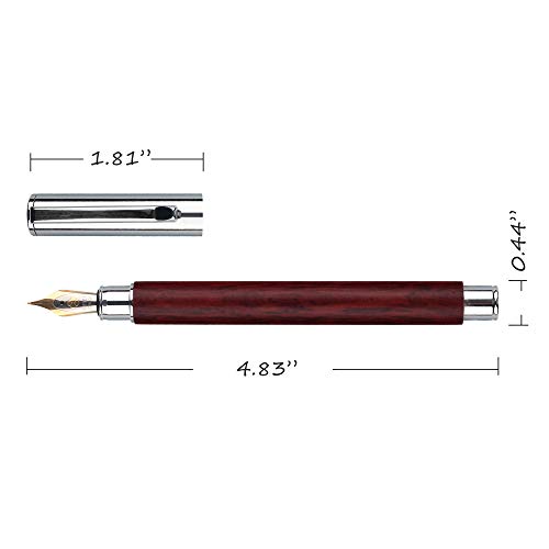 Smootherpro Wooden Fountain Pen Fine Nib With Converter Smooth Left Right Hand Writing Instrument For Edc Signature Journal Professionals Artist Business Gift(Wff007) #TOP1