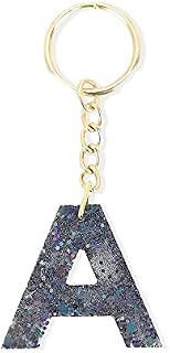 Epoxy Shake Letter Keychain 1PC, Transparent Letter Alphabet,Women Keychain Purse Alphabet Key Ring, Birthday Gift Women