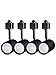 LEONLITE 8.5W (50W Eqv.) CRI 90+ LED Black Track Light Head, 550lm, 38° Beam Angle Spotlight Fixture, 2700K Soft White, ETL & Energy Star Listed for Art Exhibition Accent Task Wall Light, Pack of 4