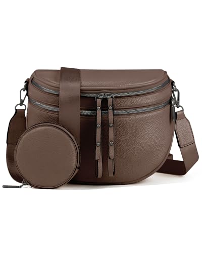 CHERUBEL Crossbody Bags for Women Soft Vegan Leather Shoulder Crossbody Bum Bags for Women with Coin Purse