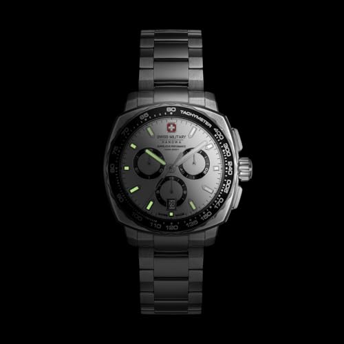 Image of Swiss Military Hanowa Speedwell White Round Dial Swiss Made Chronograph Watch for Men | SMWGI0006801