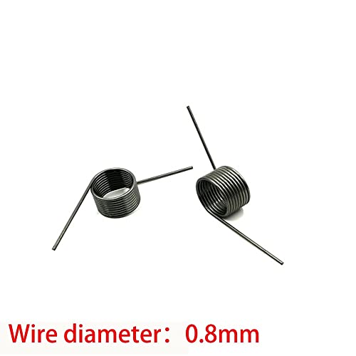5pcs Metal V-Spring, Wire Diameter 0.8mm Torsion Small Torsion Spring, Hairpin Spring, 180/120/90/60 Degree Torsion Torsion Spring ( Length : 9 laps 90 Degrees , Outer Diameter : 7.0mm )