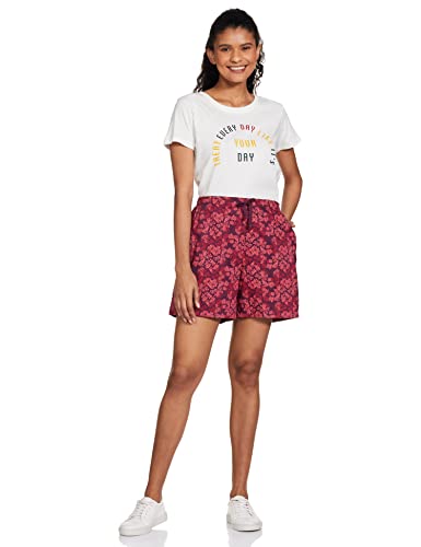 Image of Van Heusen Women's Cotton Lounge Shorts | Lightweight | Breathable Cotton | Relaxed fit | Printed | Comfortable Everyday Wear | Style 55501|Available in Pack of 1 & 2