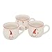 Produktbild RiloStore 3 STK Kaffeebecher Wichtel rosa rot Weiss 150ml Tassen Glühweintassen Kaffeebecher n817 Porzellan Weihnachten Wichtelkinder Espressotassen Wichteltassen