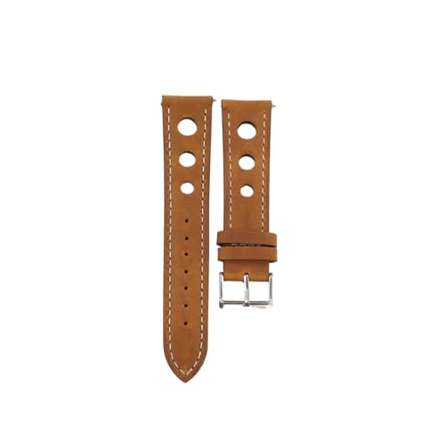 Correa de reloj de piel de caballo loco de 18mm 20mm 21mm 22mm retro