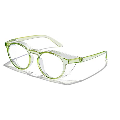 mincl Anti Fog Safety Goggles Protective Glasses,Blue Light Blocking Eyewear for Men Women UV400 Protection Round Pink Glasses (Candy color&green)