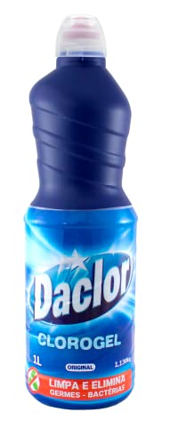 Cloro Gel Para Limpeza de Uso Geral, Original, Daclor, 1 litro, Azul