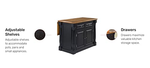 Monarch Black/Distressed Oak Kitchen Island By Home Styles #TOP3