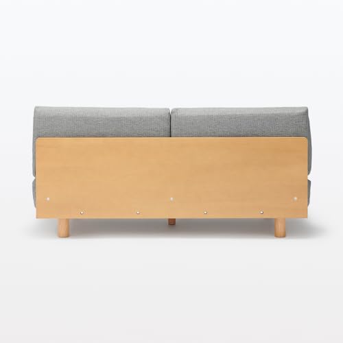 無印良品 ゆったり座れるアームレスソファ 2シーター ポリエステル平織 グレー 幅149×奥行74.5×高さ69cm 84760303 [5]