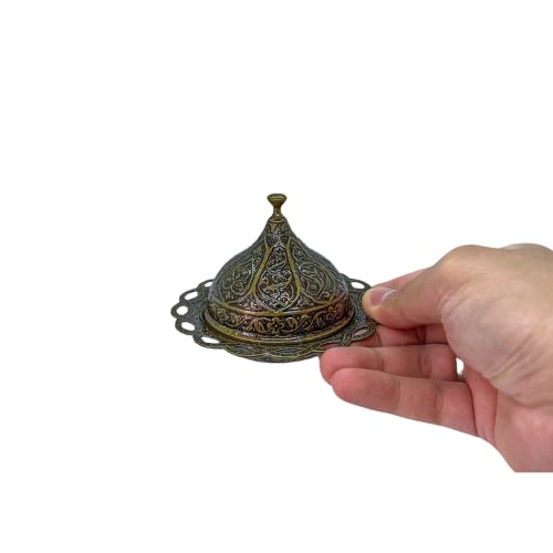 Alisveristime Kubbeli Osmanlı Tasarımlı Şekerlik – Kapaklı Metal Şeker, Çikolata ve Lokum Kabı – Kahve Sunumları İçin Dekoratif Şekerlik (Antik Yeşil)