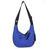 [Tuyiutm] ショルダーバッグ ナイロン 多用途 三日月形 防水 大容量 調節可能 斜め掛け 男女兼用 レジャースポーツ 高齢者や高学年の方に最適 (ブルー)