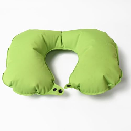 Image of Inflatable U-Shape Travel Pillow - Foldable Air Cushion Neck Support (1 Pc, Mix Color)