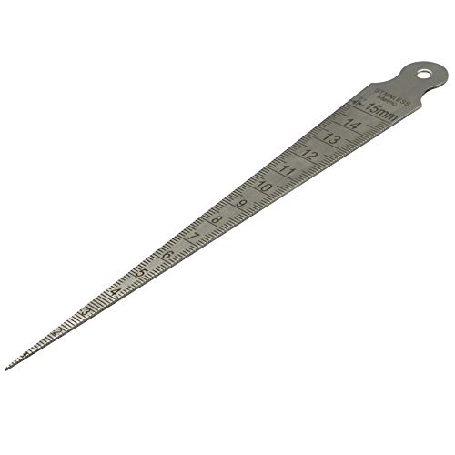 Taper Gage 1/8-5/8 Inch 1-15 Mm Stainless Taper Welding Gauge Test Ulnar Inch & Metric Standard Aperture Ruler #TOP3