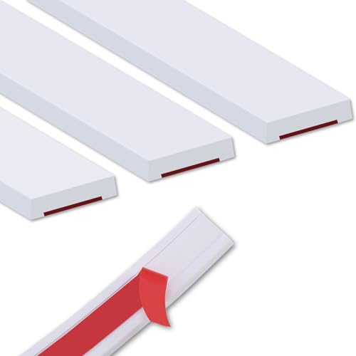 Peel and Stick Tile Edge Molding, Flexible Finish Trim for Wall Border, Mirror Frame, Kitchen Backsplash Edging (White, 20ft x 0.4in)