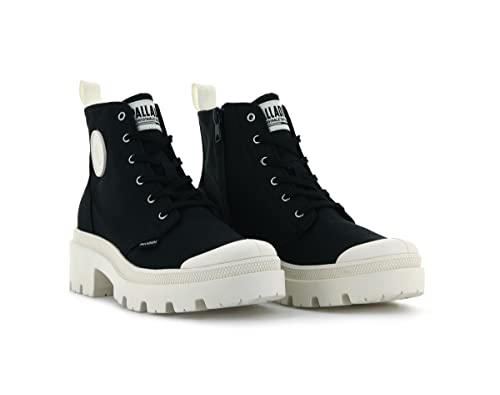 Image of Palladium Women's Pallabase Twill Canvas Combat Ankle Boots