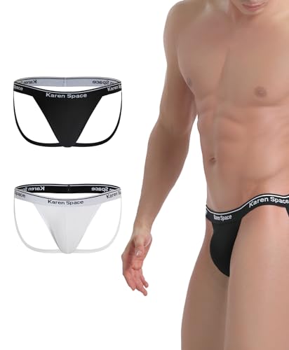 KAREN SPACE Sexy Athletic Supporters Men's Underwear Breathable Jockstrap Mens Cotton Thong