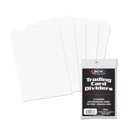 BCW Trading Card Dividers (100 Pack) | Archival Quality with Write-On Tabs | Fits 3200 & 5000 Super Monster Trading Card Storage Boxes