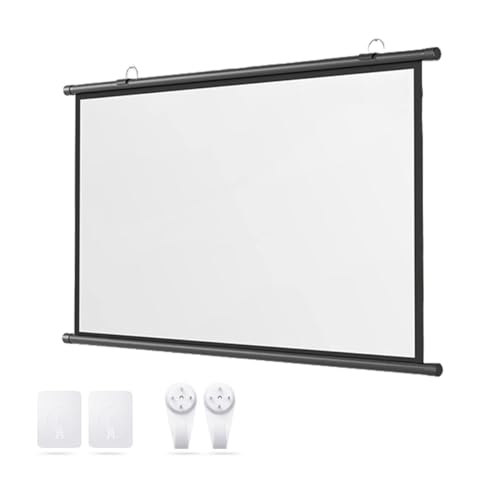 60" Pantalla De Proyector Manual Enrollable 72" Pantalla Proyector HD 4K Antiarrugas 4:3 16:9 Pantalla De Proyección para Cine En Casa, Escuela, Oficina(60inch(16:9))